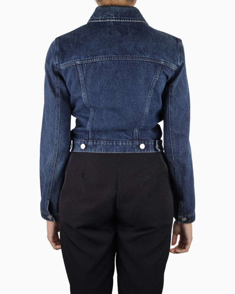 Jaqueta Armani Original Jeans Azul Feminina